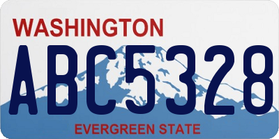 WA license plate ABC5328