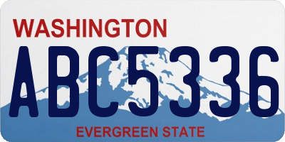 WA license plate ABC5336