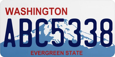 WA license plate ABC5338