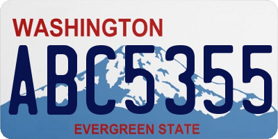 WA license plate ABC5355
