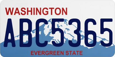 WA license plate ABC5365
