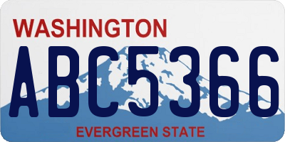 WA license plate ABC5366