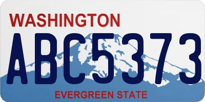 WA license plate ABC5373