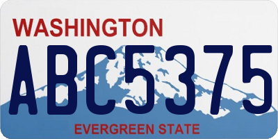 WA license plate ABC5375