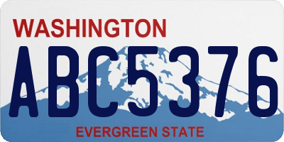 WA license plate ABC5376