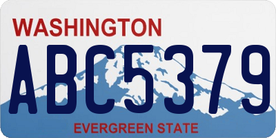 WA license plate ABC5379