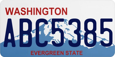 WA license plate ABC5385