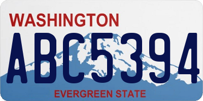 WA license plate ABC5394