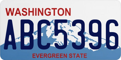 WA license plate ABC5396