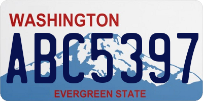 WA license plate ABC5397