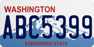 WA license plate ABC5399