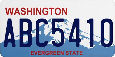 WA license plate ABC5410