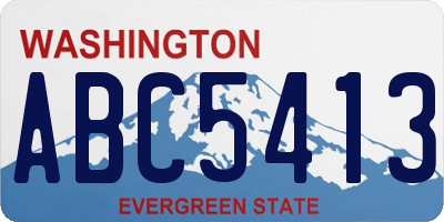 WA license plate ABC5413