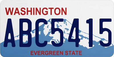 WA license plate ABC5415