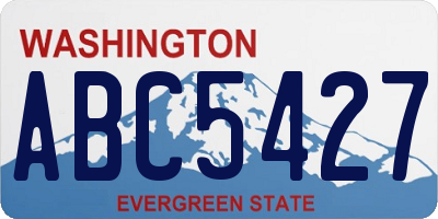 WA license plate ABC5427
