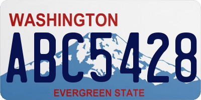 WA license plate ABC5428