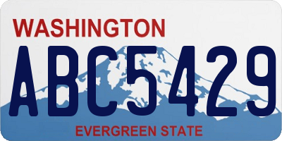 WA license plate ABC5429