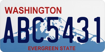 WA license plate ABC5431