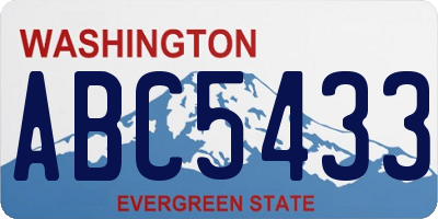 WA license plate ABC5433