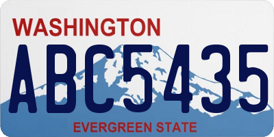 WA license plate ABC5435