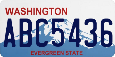 WA license plate ABC5436
