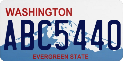 WA license plate ABC5440