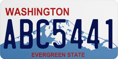 WA license plate ABC5441