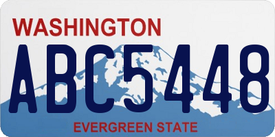 WA license plate ABC5448