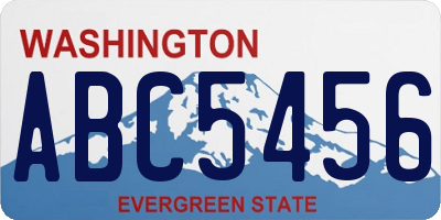 WA license plate ABC5456