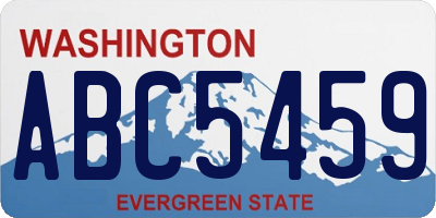 WA license plate ABC5459