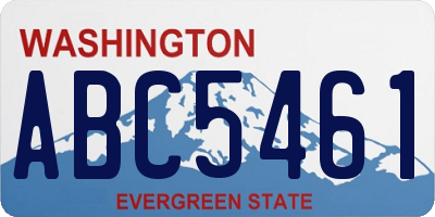 WA license plate ABC5461