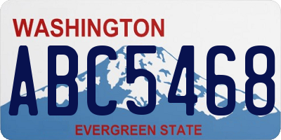 WA license plate ABC5468