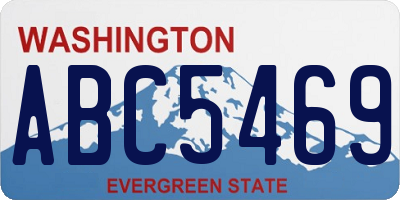 WA license plate ABC5469