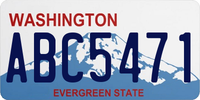WA license plate ABC5471