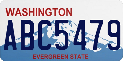 WA license plate ABC5479