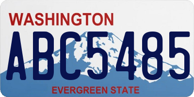 WA license plate ABC5485