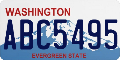 WA license plate ABC5495