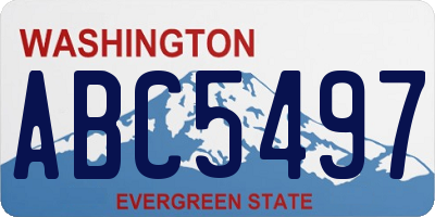 WA license plate ABC5497