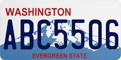 WA license plate ABC5506