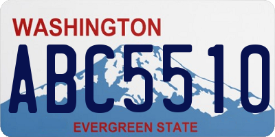 WA license plate ABC5510