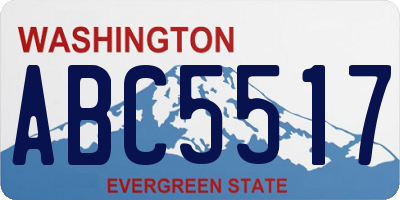 WA license plate ABC5517