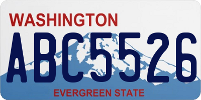WA license plate ABC5526