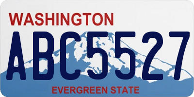 WA license plate ABC5527