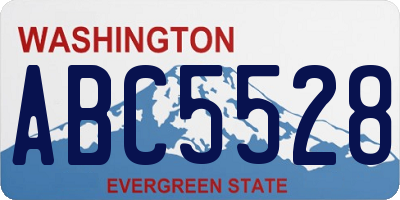 WA license plate ABC5528