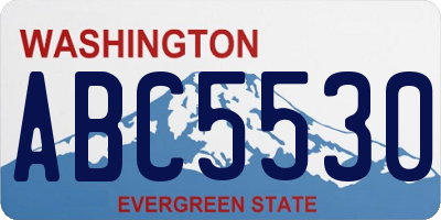 WA license plate ABC5530