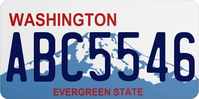 WA license plate ABC5546