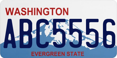 WA license plate ABC5556