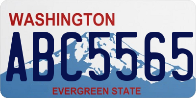 WA license plate ABC5565