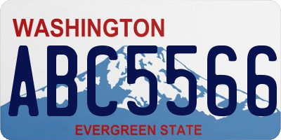 WA license plate ABC5566