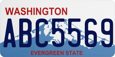 WA license plate ABC5569